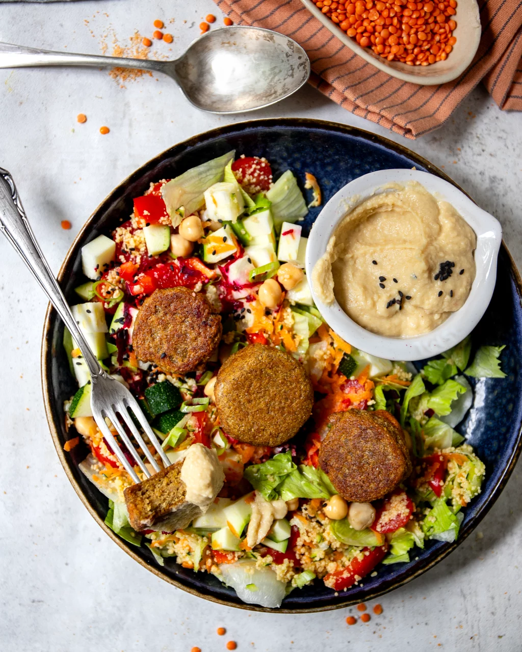 Rote Linsen Falafel